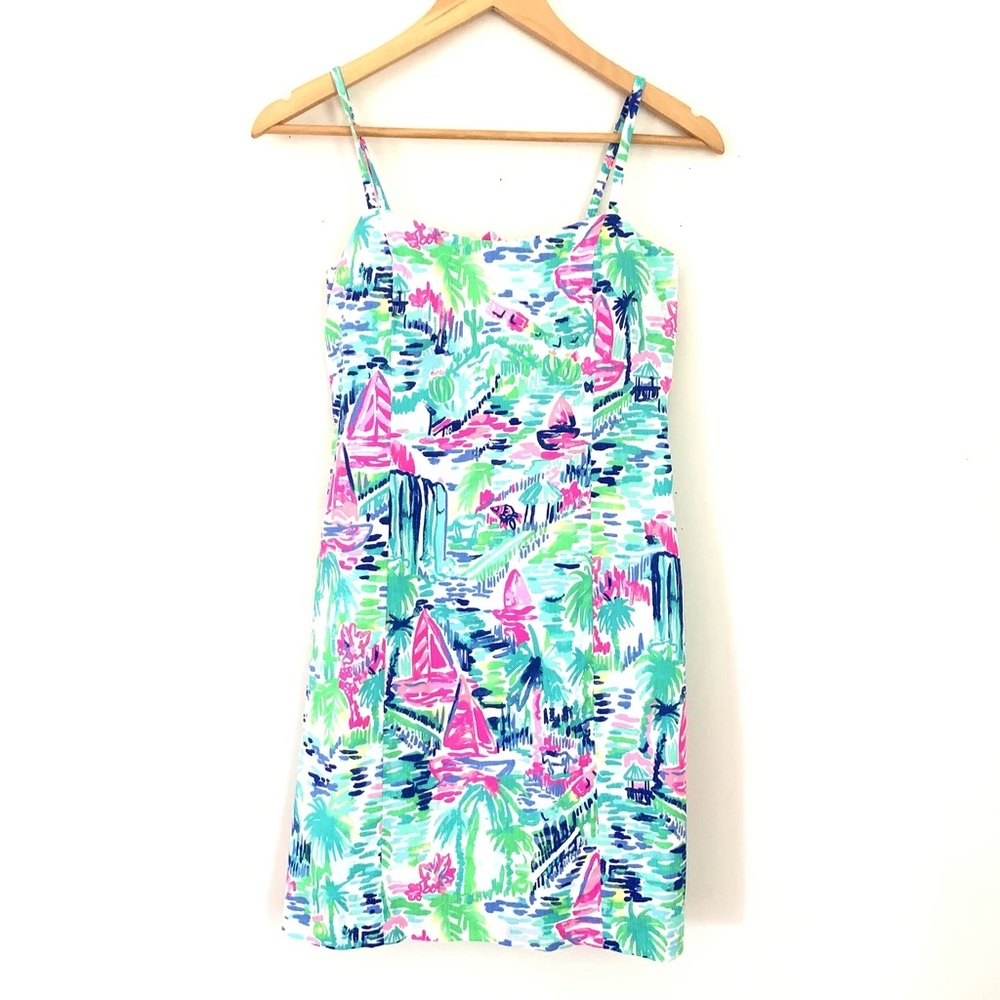 Lilly Pulitzer Boat Pattern Dress - Size 00, Perfect Condition